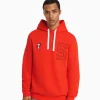 BERSHKA Cartoons*Sweat capuche brodé Snoopy Rouge