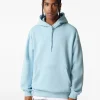 BERSHKA Personnalisables*Sweat capuche oversize Bleu clair