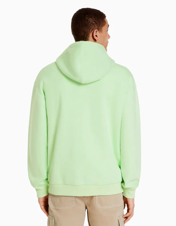 BERSHKA Sweats*Sweat capuche oversize Vert