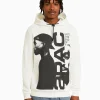 BERSHKA Vêtements*Sweat capuche Tupac Blanc