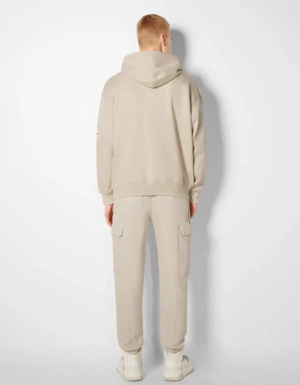 BERSHKA Vêtements*Sweat capuche zippé Pierre