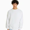 BERSHKA Personnalisables*Sweat col rond Blanc