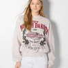 BERSHKA BSK Teen*Sweat imprimé broderie Sable