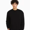 BERSHKA TEST*Top manches longues oversize imprimé Noir