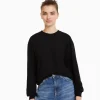 BERSHKA Tee-shirts*Top manches longues oversize imprimé Noir