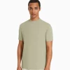 BERSHKA Vêtements*T-shirt à manches courtes et col montant Vert