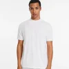 BERSHKA Personnalisables*T-shirt à manches courtes et col montant Blanc