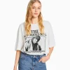 BERSHKA Tee-shirts*T-shirt manches courtes boxy fit The Notorious B.I.G. Blanc