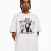 BERSHKA Chaussures*T-shirt manches courtes boxy fit The Notorious B.I.G. Blanc