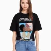 BERSHKA Tee-shirts*T-shirt manches courtes imprimé Darling in the Franxx Noir