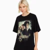 BERSHKA Tee-shirts*T-shirt manches courtes imprimé Harry Potter Noir