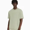 BERSHKA Vêtements*T-shirt manches courtes interlock Kaki