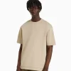 BERSHKA Tee-shirts*T-shirt manches courtes interlock Camel