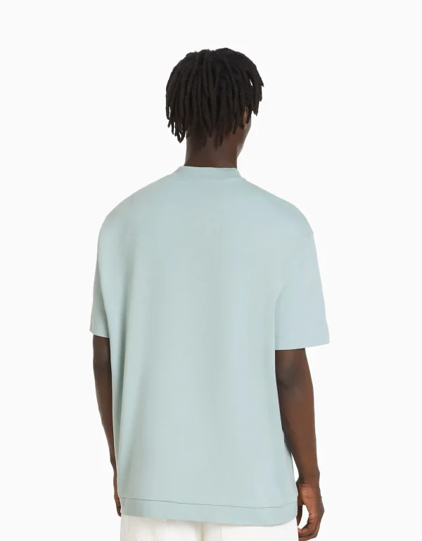 BERSHKA Tee-shirts*T-shirt manches courtes interlock Vert