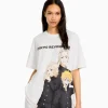 BERSHKA Vêtements*T-shirt manches courtes oversize imprimé TOKYO REVENGERS Blanc cassé