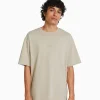 BERSHKA Tee-shirts*T-shirt manches courtes oversize imprimé Blanc