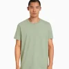 BERSHKA Vêtements*T-shirt manches courtes regular fit Vert