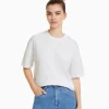 BERSHKA Tee-shirts*T-shirt manches courtes regular fit Blanc