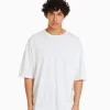 BERSHKA Special packaging collabs*T-shirt oversize à manches courtes Blanc