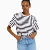 BERSHKA Tee-shirts*T-shirt oversize à manches courtes Marine