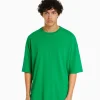 BERSHKA Personnalisables*T-shirt oversize à manches courtes Vert