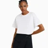 BERSHKA Tee-shirts*T-shirt oversize à manches courtes Blanc