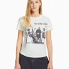 BERSHKA Tee-shirts*T-shirt regular imprimé graphique Blanc cassé