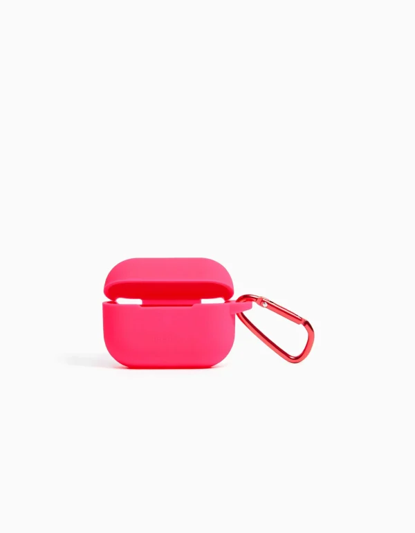 BERSHKA Tout voir*Étui airpods basique Fuchsia